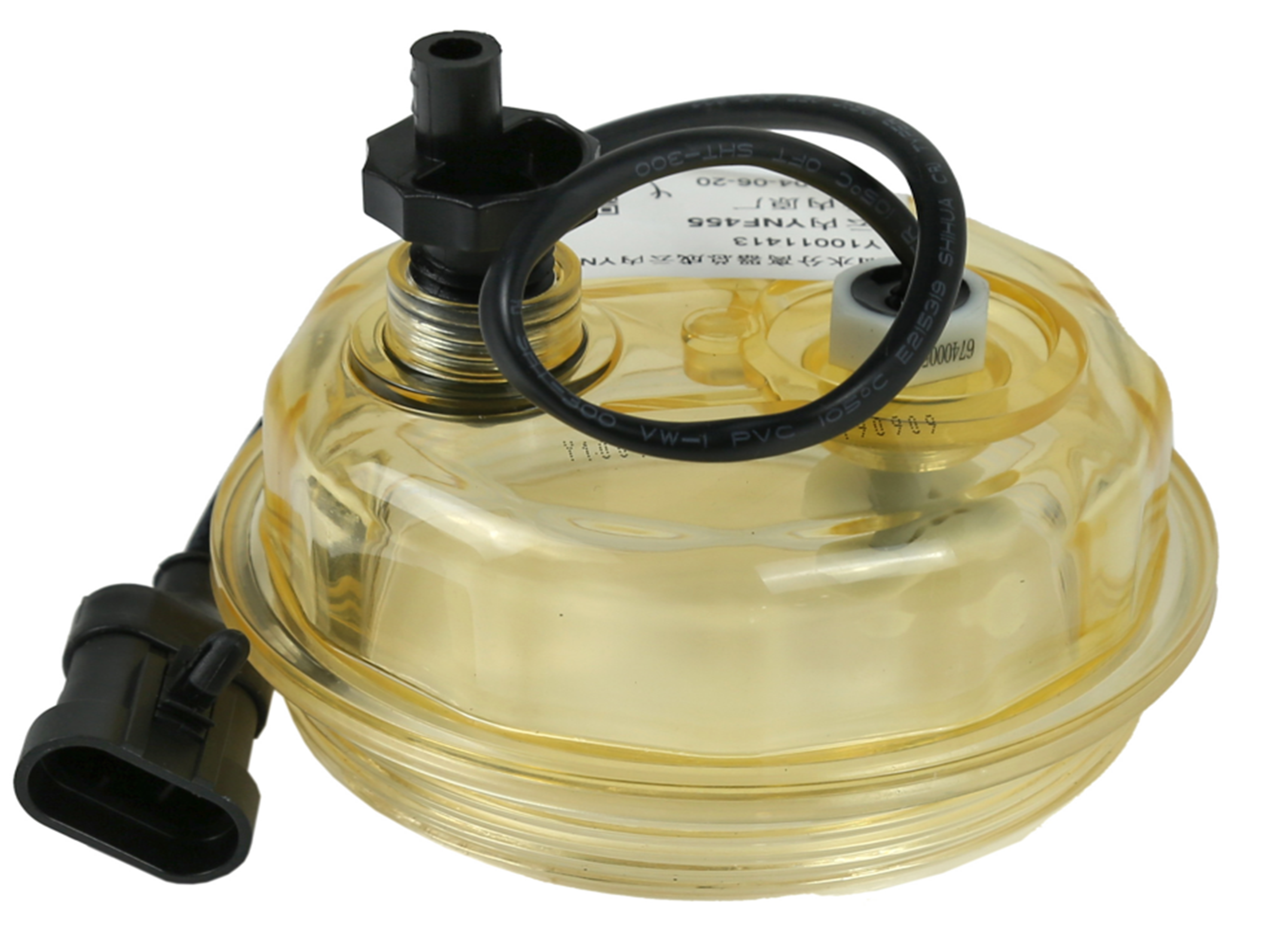 Oil-water separator transparent cup assembly